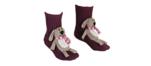 The Riding Sock Co. Ladies Dog Slipper Socks