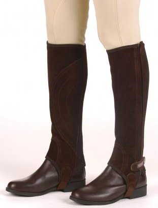 Dublin Original Fit Suede Childrens Half Chaps