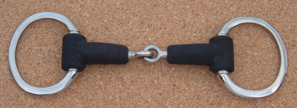 Eggbutt Snaffle Rubber Covered Jointed Mouth
