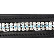 JHL TripleClear & Sky Blue Diamonte Browband