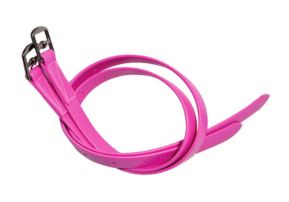 Tekna Synthetic Pink Childs Synthetic Stirrup Leathers