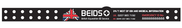 BEIDS British Equestrian ID Service Wristbands (pack of 2)
