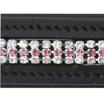 JHL Triple Clear & Pink Diamonte Browband