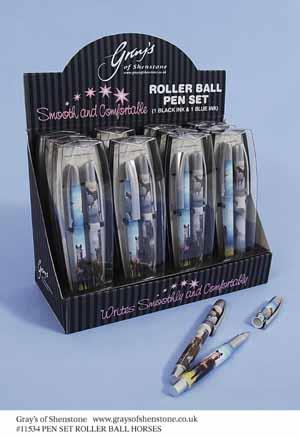 Horse Roller Ball Pen Set