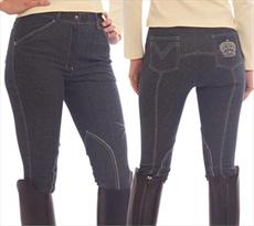 Sherwood Forest Bramble Ladies Denim Riding Jeggings Purple