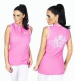 KP Katie Price Ladies Sleeveless Pique Polo