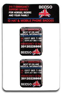 BEIDS British Equestrian ID Hat and Mobile Badges (pack of 2)