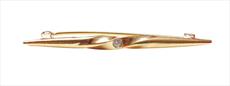 Dublin Gold Plated Twist with Stone Stock Pin