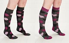 The Riding Sock Co. Childrens Riding Socks Heart/ Spot 2 Pk