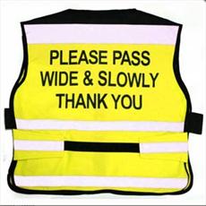 Equisafety Please Pass Air Road Safety Fluorescent Waistcoat