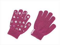 Childrens Horse Shoe and Flower Magic Riding Gloves