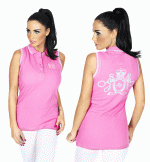 KP Katie Price Ladies Sleeveless Pique Polo