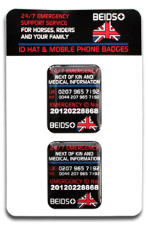 BEIDS British Equestrian ID Hat and Mobile Badges (pack of 2)
