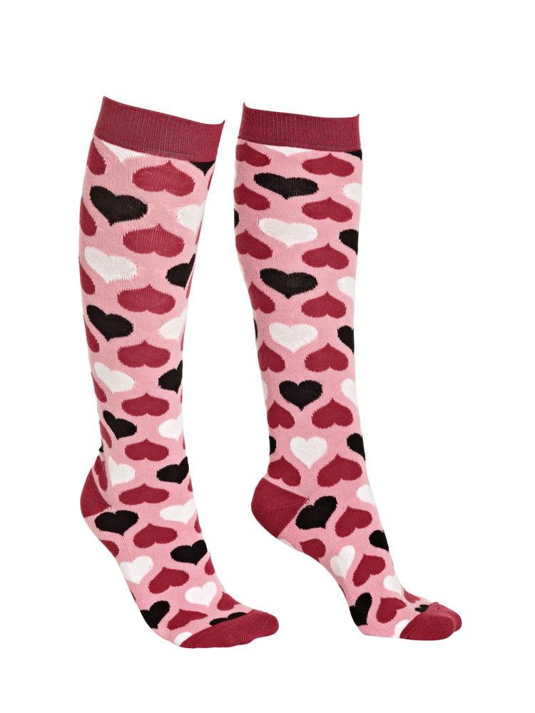 The Riding Sock Co. Childrens 1/2 Terry Riding Socks Heart Pack 2