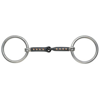 Loose Ring Sweet Iron Snaffle with Copper Inlays