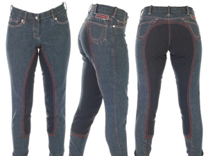 HyPERFORMANCE Denim Ladies Full Leather Seat Breeches