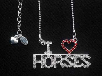 I Love Horses Necklace
