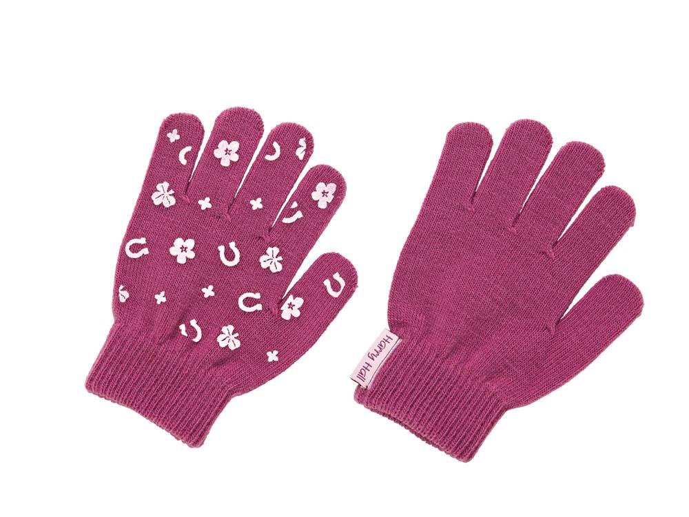 Childrens Horse Shoe and Flower Magic Riding Gloves