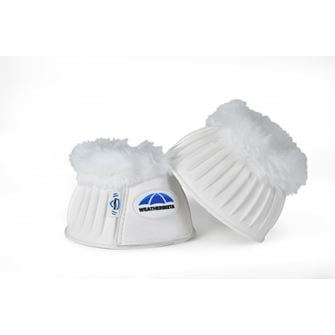 Weatherbeeta Tough-Tec Prime Fleece Trim Rubber Bell Boots (White)