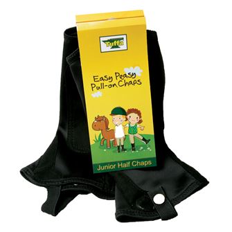 Tuffa Easy Peasy Pull On Children's Half Chaps (Black) *Clearance*