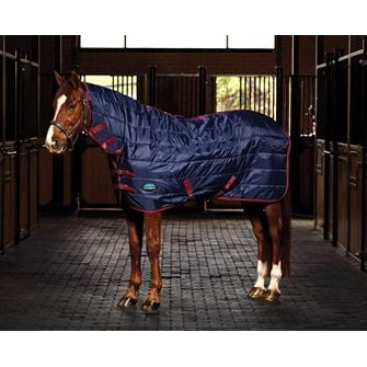 Weatherbeeta Comfitec 210D Channel Quilt Stable Combo - 220g (Navy/Burgundy)