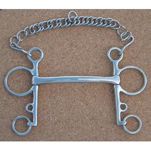 Shires Mullen Mouth Pelham - Morso Per Cavalli In Acciaio Inox 14mm, Bocchino A Barra Dritta - 3