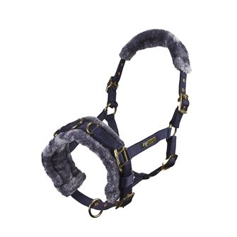 Shires Arma Fleece Lined Lunge Cavesson (Navy)