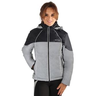 Silva Flash Waterproof Duo Padded Jacket by Hy Equestrian (Black/Reflective Silver)
