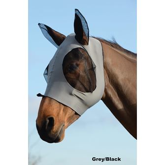 Weatherbeeta Stretch Bug Eye Saver with Ears (Grey/Black)