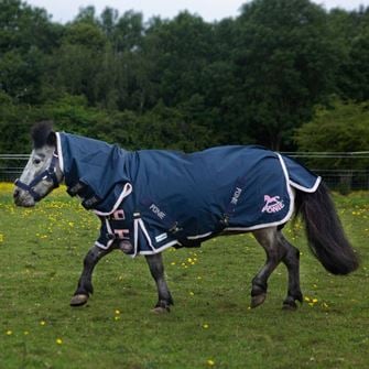 Gallop Ponie DURAPROOF 50 Turnout Combo Rug (Navy/Pink)