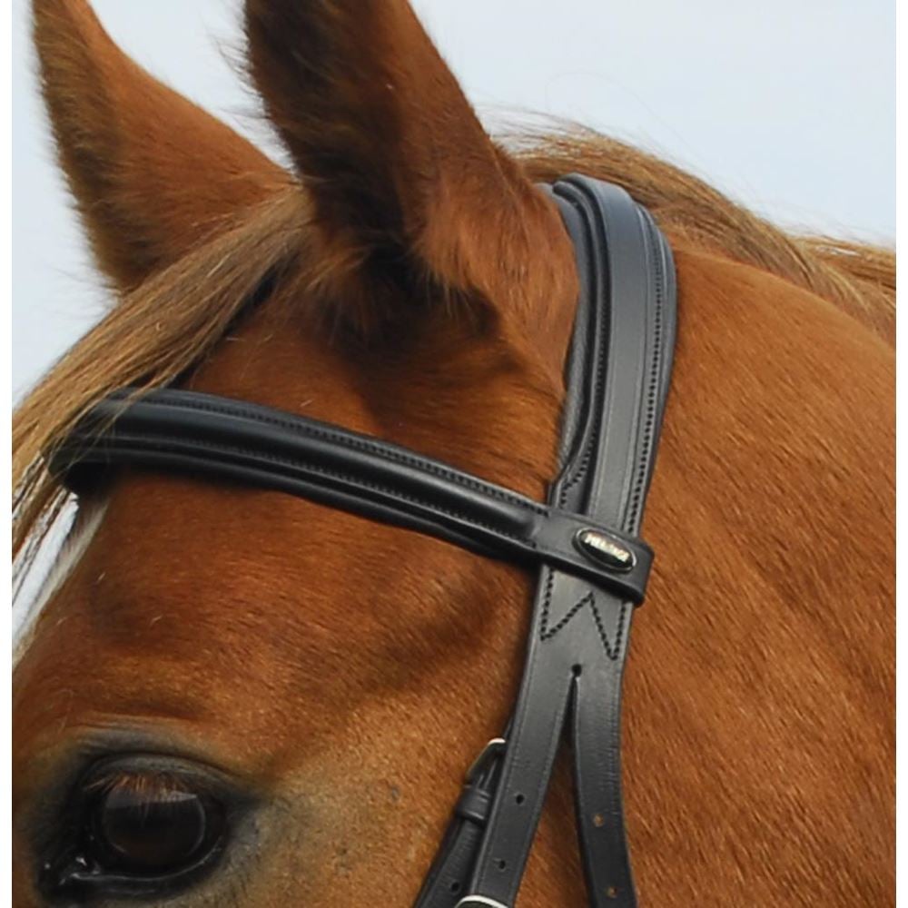 Heritage Saddlery English Leather Comfort Bridle with Cavesson Noseband