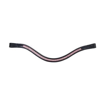 Hy Equestrian Rosciano Rose Gold Brow Band (Brown)