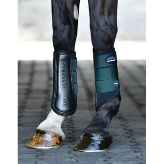 Weatherbeeta Tough-Tec Prime Brushing Boots (Black/Forest Green)
