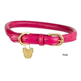 Shires Digby & Fox Rolled Leather Dog Collar (XS - S)