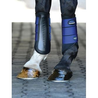 Weatherbeeta Tough-Tec Prime Brushing Boots (Black/Cobalt)