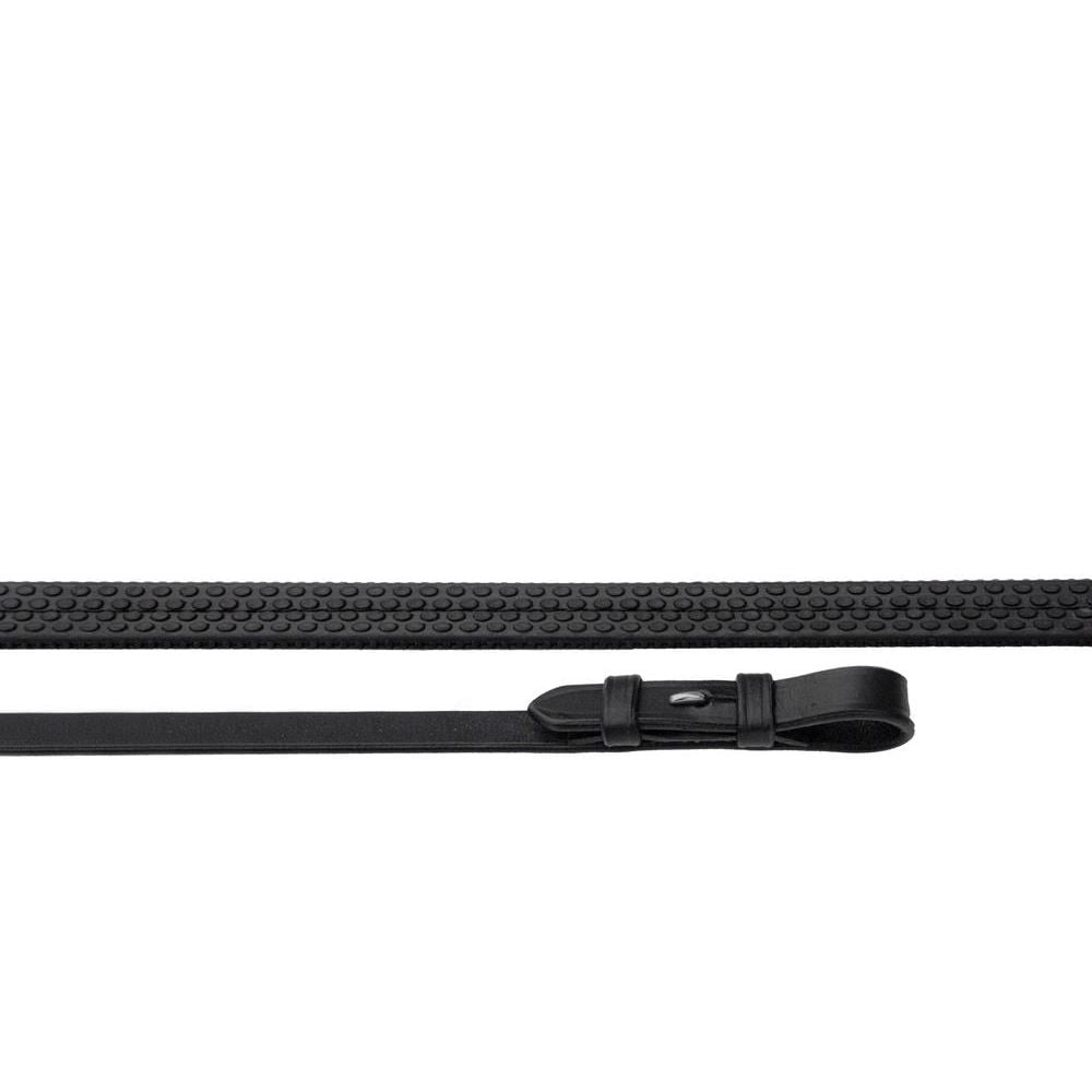 Heritage Saddlery English Leather Rubber Covered Reins