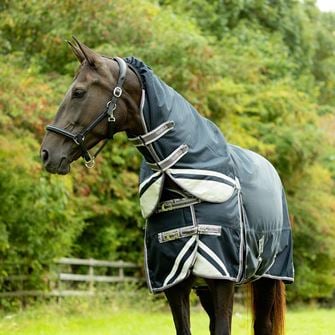 DefenceX Shield 200g Turnout Rug with Detachable Neck (Navy)