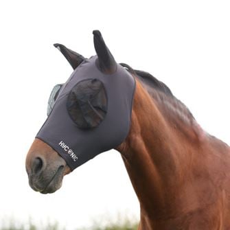 HyCONIC by Hy Equestrian Lycra Fly Mask (Charcoal)