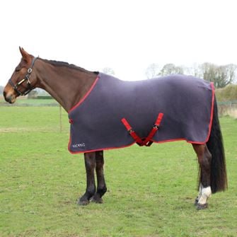 HyCONIC by Hy Equestrian Fleece Rug - (Charcoal/Red)