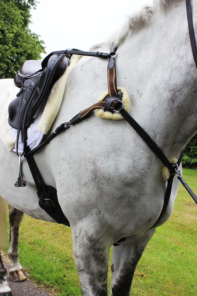 Gallop Leather 5 Point Breastplate (Black)
