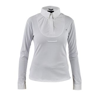 Shires Aubrion Childs Long Sleeve Tie Shirt (White)