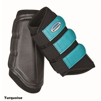 Weatherbeeta Prime Single Lock Brushing Boot (Black/Turquoise) *Clearance*