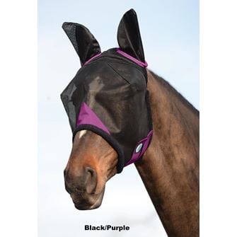 Weatherbeeta Comfitec Durable Mesh Mask with Ears (Black/Purple)