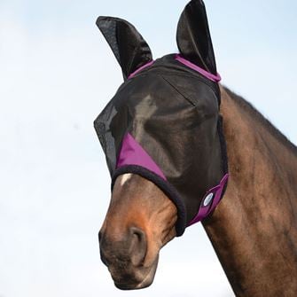 Weatherbeta Comfitec Deluxe Durable Mesh Mask with Ears (Black/Purple)