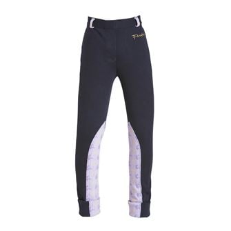 Firefoot Harden Jodhpurs Horse Print - Kids (Navy/Lilac 28") *Clearance*