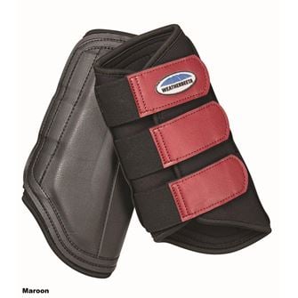 Weatherbeeta Prime Single Lock Brushing Boot (Black/Maroon) *Clearance*