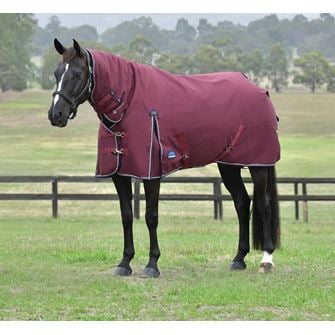 Weatherbeeta Comfitec Essential Turnout Combo - 50g (Burgundy/Navy)